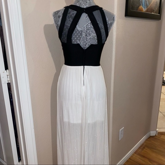 Crystal Doll black and cream sheer formal dress juniors size 3 - Picture 5 of 8